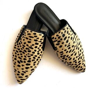JENNI KAYNE Pony Calf Hair Cheetah Leopard Mule 41